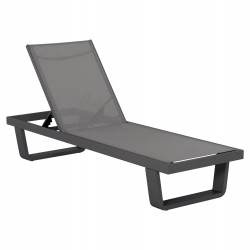 ΞΑΠΛΩΣΤΡΑ ΑΛΟΥΜΙΝΙΟΥ ΜΕ ΥΦΑΣΜΑ TESLIN RICKON HM6292.01 ΣΕ ΓΚΡΙ 198x61,5x97Υεκ.