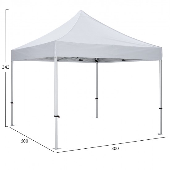 GAZEBO ΕΠΑΓΓΕΛΜΑΤΙΚΟ ΒΑΡΕΩΣ ΤΥΠΟΥ MATTHEW-AL HM6313 ΠΤΥΣΣΟΜΕΝΟ ΑΛΟΥΜΙΝΙΟΥ 3x3x3,4Y