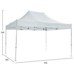 GAZEBO ΕΠΑΓΓΕΛΜΑΤΙΚΟ ΒΑΡΕΩΣ ΤΥΠΟΥ CRESSEN HM6306 ΠΤΥΣΣΟΜΕΝΟ ΑΛΟΥΜΙΝΙΟΥ 3x4,5x3,4Y