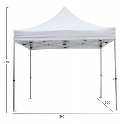 GAZEBO ΕΠΑΓΓΕΛΜΑΤΙΚΟ ΒΑΡΕΩΣ ΤΥΠΟΥ CRESSEN HM6305 ΠΤΥΣΣΟΜΕΝΟ ΑΛΟΥΜΙΝΙΟΥ 3x3x3,4Y