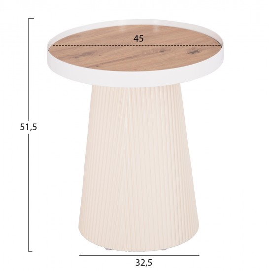 ΤΡΑΠΕΖΑΚΙ ΒΟΗΘΗΤΙΚΟ DENTON HM18023.02 MDF TOP ΦΥΣΙΚΟ ΞΥΛΟΥ-ΒΑΣΗ ΛΕΥΚΗ Φ45x51,5Υεκ. ΤΡΑΠΕΖΑΚΙ ΒΟΗΘΗΤΙΚΟ DENTON HM18023.02 MDF TOP ΦΥΣΙΚΟ ΞΥΛΟΥ-ΒΑΣΗ ΛΕΥΚΗ Φ45x51,5Υεκ.