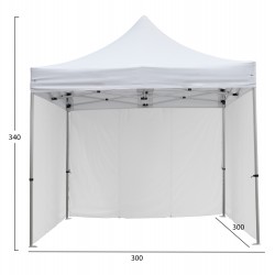 GAZEBO ΕΠΑΓΓΕΛΜΑΤΙΚΟ ΒΑΡΕΩΣ ΤΥΠΟΥ CRESSEN HM21097.01 ΠΤΥΣΣΟΜΕΝΟ ΑΛΟΥΜΙΝΙΟΥ 3x3x3,4Yεκ