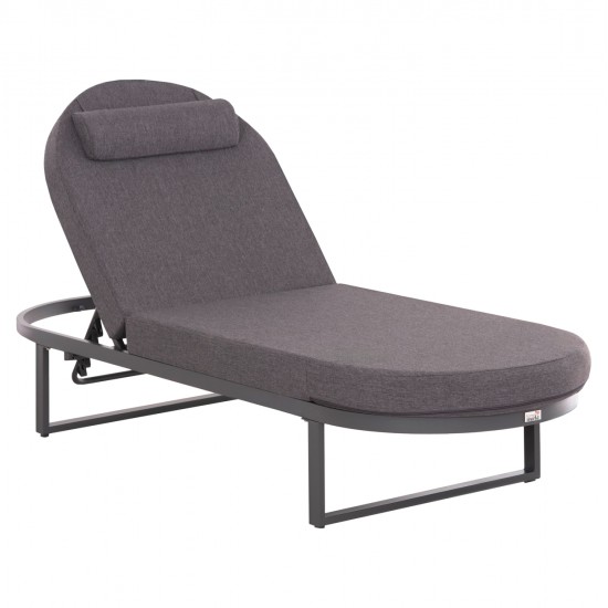 ΕΠΑΓΓΕΛΜATIKH ΞΑΠΛΩΣΤΡΑ MALLOW HM10715.03 ΣΚΟΥΡΟ ΓΚΡΙ ΑΛΟΥΜΙΝΙΟ & ΜΑΞΙΛΑΡΙ 198x71x103Υεκ