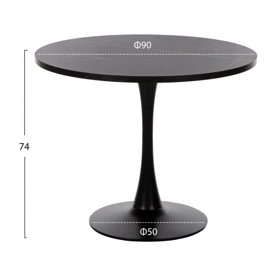 ΤΡΑΠΕΖΙ ΤΡΑΠΕΖΑΡΙΑΣ ROLLO HM9421.12 ΣΤΡΟΓΓΥΛΟ BLACK MARBLE Φ90x74Υεκ. ΤΡΑΠΕΖΙ ΤΡΑΠΕΖΑΡΙΑΣ ROLLO HM9421.12 ΣΤΡΟΓΓΥΛΟ BLACK MARBLE Φ90x74Υεκ.