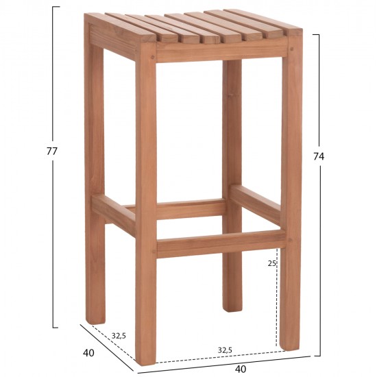 ΣΚΑΜΠΟ ΜΠΑΡ NIKOL HM18109 ΞΥΛΟ ΤΕΑΚ ΣΕ ΦΥΣΙΚΟ 40x40x77Υεκ. ΣΚΑΜΠΟ ΜΠΑΡ NIKOL HM18109 ΞΥΛΟ ΤΕΑΚ ΣΕ ΦΥΣΙΚΟ 40x40x77Υεκ.