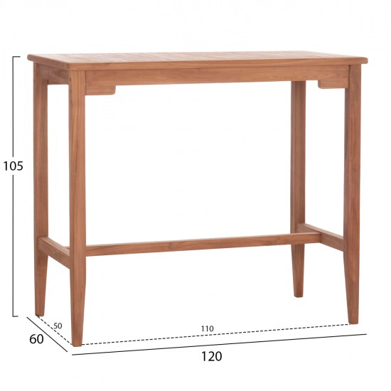 ΤΡΑΠΕΖΙ ΜΠΑΡ CRANSTON HM18111 ΞΥΛΟ ΤΕΑΚ--ΦΥΣΙΚΟ ΧΡΩΜΑ 120x60x105Υεκ. ΤΡΑΠΕΖΙ ΜΠΑΡ CRANSTON HM18111 ΞΥΛΟ ΤΕΑΚ--ΦΥΣΙΚΟ ΧΡΩΜΑ 120x60x105Υεκ.