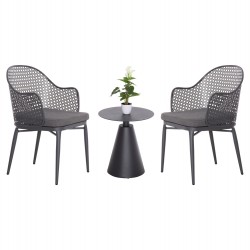ΣΕΤ LOUNGE 3TMX ΕΞ.ΧΩΡΟΥ OREGO HM21106.01 ΑΛΟΥΜΙΝΙΟ ΣΕ ΣΚΟΥΡΟ ΓΚΡΙ