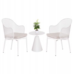ΣΕΤ LOUNGE 3TMX ΕΞ.ΧΩΡΟΥ OREGO HM21106.02 ΑΛΟΥΜΙΝΙΟ ΣΕ ΛΕΥΚΟ