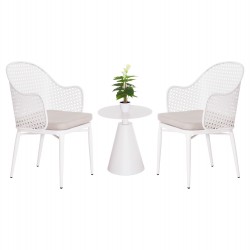 ΣΕΤ LOUNGE 3TMX ΕΞ.ΧΩΡΟΥ OREGO HM21106.02 ΑΛΟΥΜΙΝΙΟ ΣΕ ΛΕΥΚΟ
