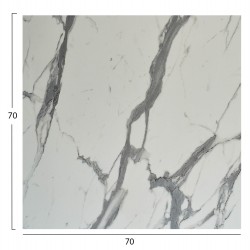 ΕΠΙΦΑΝΕΙΑ ΤΡΑΠΕΖΙΟΥ ΤΕΤΡΑΓΩΝΗ HPL HM5838.31 ΛΕΥΚΟ ΜΑΡΜΑΡΟ 70x70εκ