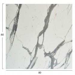 ΕΠΙΦΑΝΕΙΑ ΤΡΑΠΕΖΙΟΥ ΤΕΤΡΑΓΩΝΗ HPL HM5839.31 WHITE MARBLE 80x80εκ