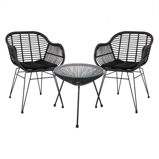 ΣΕΤ ΤΡΑΠΕΖΑΡΙΑΣ 3ΤΜΧ HM11871 ΜΕΤΑΛΛΟ & RATTAN ΣΕ ΜΑΥΡΟ ΧΡΩΜΑ ΣΕΤ ΤΡΑΠΕΖΑΡΙΑΣ 3ΤΜΧ HM11871 ΜΕΤΑΛΛΟ & RATTAN ΣΕ ΜΑΥΡΟ ΧΡΩΜΑ