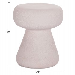 ΣΚΑΜΠΟ ΣΤΡΟΓΓΥΛΟ INTERON HM18171.02 FIBER CEMENT ΣΕ ΛΕΥΚΟ--Φ34x39Υεκ.