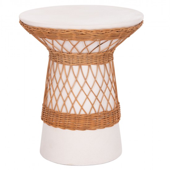 ΒΟΗΘΗΤΙΚΟ ΤΡΑΠΕΖΙ ΣΤΡΟΓΓΥΛΟ DELIA HM18167.02 FIBER CEMENT ΛΕΥΚΟ & RATTAN Φ40x45Υεκ ΒΟΗΘΗΤΙΚΟ ΤΡΑΠΕΖΙ ΣΤΡΟΓΓΥΛΟ DELIA HM18167.02 FIBER CEMENT ΛΕΥΚΟ & RATTAN Φ40x45Υεκ