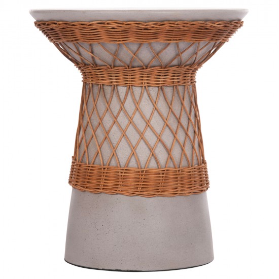 ΒΟΗΘΗΤΙΚΟ ΤΡΑΠΕΖΙ ΣΤΡΟΓΓΥΛΟ DELIA HM18167.03 FIBER CEMENT ΓΚΡΙ & RATTAN Φ40x45Υεκ ΒΟΗΘΗΤΙΚΟ ΤΡΑΠΕΖΙ ΣΤΡΟΓΓΥΛΟ DELIA HM18167.03 FIBER CEMENT ΓΚΡΙ & RATTAN Φ40x45Υεκ