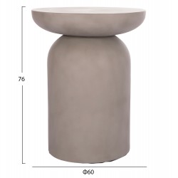 ΒΟΗΘΗΤΙΚΟ ΤΡΑΠΕΖΙ ANNA HM18160.03 FIBER CEMENT ΣΕ ΓΚΡΙ--Φ60x76Υεκ.