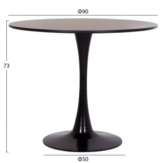 ΤΡΑΠΕΖΙ ΣΤΡΟΓΓΥΛΟ BROLIN HM18141.02 MDF TOP-ΒΑΣΗ ΜΕΤΑΛΛΙΚΗ--ΜΑΥΡΟ Φ90x73Υεκ ΤΡΑΠΕΖΙ ΣΤΡΟΓΓΥΛΟ BROLIN HM18141.02 MDF TOP-ΒΑΣΗ ΜΕΤΑΛΛΙΚΗ--ΜΑΥΡΟ Φ90x73Υεκ
