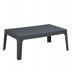 ΤΡΑΠΕΖΑΚΙ ΟΡΘΟΓΩΝΙΟ SLEEK HM6367.10 ΠΟΛΥΠΡΟΠΥΛΕΝΙΟ ΣΕ ΣΚΟΥΡΟ ΓΚΡΙ 99x59.5x39.5Υεκ.