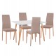 ΣΕΤ ΤΡΑΠΕΖΑΡΙΑΣ 5ΤΜΧ MINIMAL HM11767 ΛΕΥΚΟ MDF-ΜΠΕΖ ΥΦΑΣΜΑ