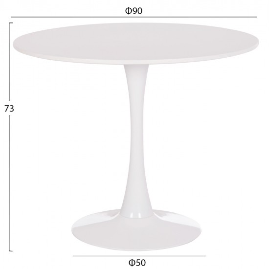 ΤΡΑΠΕΖΙ ΣΤΡΟΓΓΥΛΟ BROLIN HM18141.01 MDF TOP-ΒΑΣΗ ΜΕΤΑΛΛΙΚΗ--ΛΕΥΚΟ Φ90x73Υεκ ΤΡΑΠΕΖΙ ΣΤΡΟΓΓΥΛΟ BROLIN HM18141.01 MDF TOP-ΒΑΣΗ ΜΕΤΑΛΛΙΚΗ--ΛΕΥΚΟ Φ90x73Υεκ