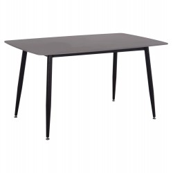 ΤΡΑΠΕΖΙ RAVEN HM18149.02 ΚΕΡΑΜΙΚΟ TOP ΑΝΘΡΑΚΙ ΜΑΡΜΑΡΟ-ΜΑΥΡΟ ΜΕΤΑΛΛΟ 140x80x74Υεκ.