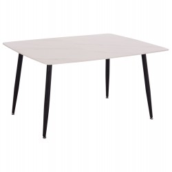 ΤΡΑΠΕΖΙ RAVEN HM18149.01 ΚΕΡΑΜΙΚΟ TOP ΜΕ ΟΨΗ ΛΕΥΚΟ ΜΑΡΜΑΡΟ 140x80x74Υεκ.