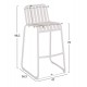 ΣΚΑΜΠΟ ΜΠΑΡ ΑΛΟΥΜΙΝΙΟΥ RACHEL HM6341.02 ΛΕΥΚΟ 47x56,5x98,5Υεκ.
