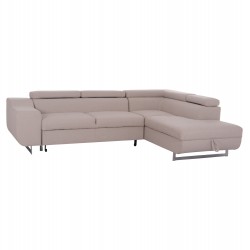 ΓΩΝΙΑΚΟΣ ΚΑΝΑΠΕΣ-ΚΡΕΒΑΤΙ ΜΕ ΑΠΟΘ.ΧΩΡΟ ENCORE HM3301.03R ΜΠΕΖ ΥΦΑΣΜΑ 285x205x90Υεκ.