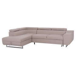 ΓΩΝΙΑΚΟΣ ΚΑΝΑΠΕΣ-ΚΡΕΒΑΤΙ ΜΕ ΑΠΟΘ.ΧΩΡΟ ENCORE HM3301.03L ΜΠΕΖ ΥΦΑΣΜΑ 285x205x90Υεκ.