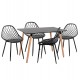 ΣΕΤ ΤΡΑΠΕΖΑΡΙΑΣ 5ΤΜΧ LIO HM21175 MDF TOP & ΠΟΛΥΠΡΟΠΥΛΕΝΙΟ ΣΕ ΜΑΥΡΟ ΣΕΤ ΤΡΑΠΕΖΑΡΙΑΣ 5ΤΜΧ LIO HM21175 MDF TOP & ΠΟΛΥΠΡΟΠΥΛΕΝΙΟ ΣΕ ΜΑΥΡΟ
