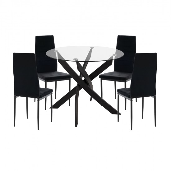 ΣΕΤ ΤΡΑΠΕΖΑΡΙΑΣ 5ΤΜΧ LADY HM21199.04 ΓΥΑΛΙ--ΜΕΤΑΛΛΟ & ΒΕΛΟΥΔΟ ΣΕ ΜΑΥΡΟ ΣΕΤ ΤΡΑΠΕΖΑΡΙΑΣ 5ΤΜΧ LADY HM21199.04 ΓΥΑΛΙ--ΜΕΤΑΛΛΟ & ΒΕΛΟΥΔΟ ΣΕ ΜΑΥΡΟ