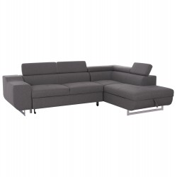 ΓΩΝΙΑΚΟΣ ΚΑΝΑΠΕΣ-ΚΡΕΒΑΤΙ ΜΕ ΑΠΟΘ.ΧΩΡΟ ENCORE HM3301.01R ΓΚΡΙ ΥΦΑΣΜΑ 285x205x90Υεκ.