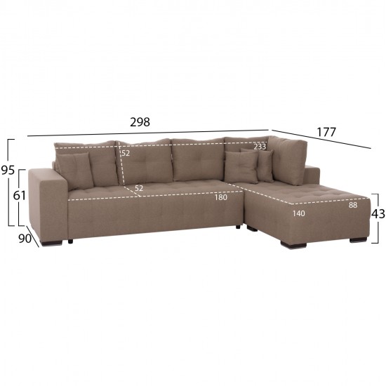 ΓΩΝΙΑΚΟΣ ΚΑΝΑΠΕΣ-ΚΡΕΒΑΤΙ ΜΕ ΑΠΟΘ.ΧΩΡΟ TRENDSTON HM3302.03R ΜΠΕΖ ΥΦΑΣΜΑ 298x177x95Υεκ ΓΩΝΙΑΚΟΣ ΚΑΝΑΠΕΣ-ΚΡΕΒΑΤΙ ΜΕ ΑΠΟΘ.ΧΩΡΟ TRENDSTON HM3302.03R ΜΠΕΖ ΥΦΑΣΜΑ 298x177x95Υεκ