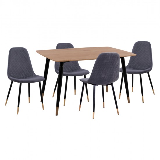 ΣΕΤ ΤΡΑΠΕΖΑΡΙΑΣ 5ΤΜΧ ALIZA HM11196.01 MDF TOP-ΒΕΛΟΥΔΟ ΓΚΡΙ & ΜΕΤΑΛΛΟ ΜΑΥΡΟ ΣΕΤ ΤΡΑΠΕΖΑΡΙΑΣ 5ΤΜΧ ALIZA HM11196.01 MDF TOP-ΒΕΛΟΥΔΟ ΓΚΡΙ & ΜΕΤΑΛΛΟ ΜΑΥΡΟ