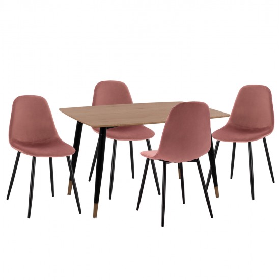 ΣΕΤ ΤΡΑΠΕΖΑΡΙΑΣ 5ΤΜΧ ALIZA HM21201 MDF TOP-ΒΕΛΟΥΔΟ ΣΑΠΙΟ ΜΗΛΟ & ΜΕΤΑΛΛΟ ΜΑΥΡΟ ΣΕΤ ΤΡΑΠΕΖΑΡΙΑΣ 5ΤΜΧ ALIZA HM21201 MDF TOP-ΒΕΛΟΥΔΟ ΣΑΠΙΟ ΜΗΛΟ & ΜΕΤΑΛΛΟ ΜΑΥΡΟ