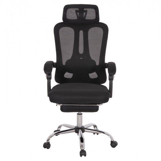 ΚΑΡΕΚΛΑ ΓΡΑΦΕΙΟΥ BARNET HM18258.01 ΜΑΥΡΟ MESH-ΜΑΥΡΟΣ ΣΚΕΛΕΤΟΣ NYLON 61x62x123Υ