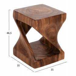 ΣΚΑΜΠΟ GEBO HM9754.11 ΤΕΤΡΑΓΩΝΟ--ΞΥΛΟ SUAR ΣΕ ΚΑΡΥΔΙ 35x35x46.5Yεκ.