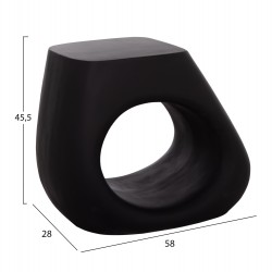 ΣΚΑΜΠΟ ΣΑΛΟΝΙΟΥ LANS HM4691.01 FIBER CEMENT ΣΕ ΜΑΥΡΟ--58x28x45.5Υεκ.