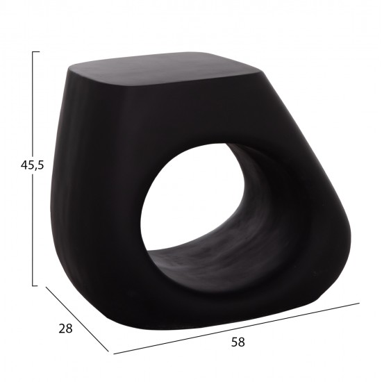 ΣΚΑΜΠΟ ΣΑΛΟΝΙΟΥ LANS HM4691.01 FIBER CEMENT ΣΕ ΜΑΥΡΟ--58x28x45.5Υεκ.