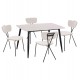 ΣΕΤ ΤΡΑΠΕΖΑΡΙΑΣ 5ΤΜΧ RAVEN HM21067.01 ΚΕΡΑΜΙΚΟ TOP ΛΕΥΚΟ ΜΑΡΜΑΡΟ--ΜΕΤΑΛΛΟ
