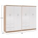 ΝΤΟΥΛΑΠΑ 8ΦΥΛΛΗ BRIANA HM21237.02 ΜΕΛΑΜΙΝΗ SONAMA & ΛΕΥΚΟ 241x42,5Χ180,5Υεκ.