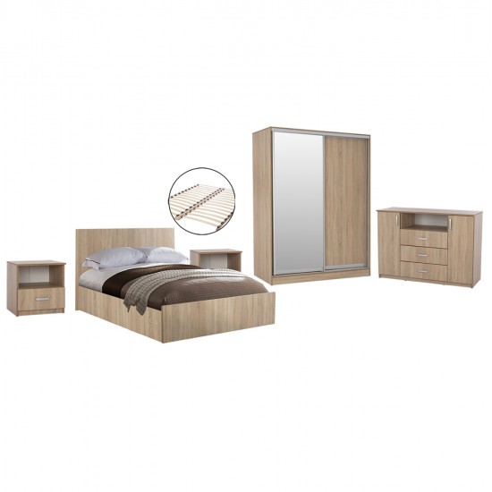 ΣΕΤ ΚΡΕΒΑΤΟΚΑΜΑΡΑΣ 6ΤΜΧ ADLER HM11759 ΜΕΛΑΜΙΝΗ SONAMA OAK-ΓΙΑ ΣΤΡΩΜΑ 160x200εκ ΣΕΤ ΚΡΕΒΑΤΟΚΑΜΑΡΑΣ 6ΤΜΧ ADLER HM11759 ΜΕΛΑΜΙΝΗ SONAMA OAK-ΓΙΑ ΣΤΡΩΜΑ 160x200εκ