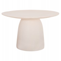 ΤΡΑΠΕΖΙ ΤΡΑΠΕΖΑΡΙΑΣ ΣΤΡΟΓΓΥΛΟ SEPPO HM18154.02 FIBER CEMENT ΛΕΥΚΟ--Φ119,5x75,5Υεκ.