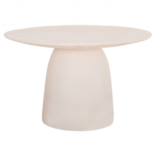 ΤΡΑΠΕΖΙ ΤΡΑΠΕΖΑΡΙΑΣ ΣΤΡΟΓΓΥΛΟ SEPPO HM18154.02 FIBER CEMENT ΛΕΥΚΟ--Φ119,5x75,5Υεκ.