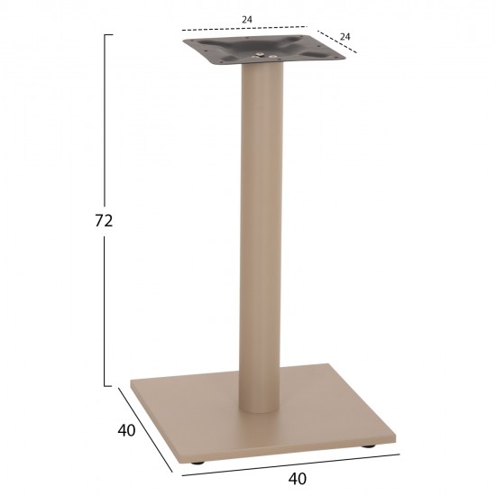 ΒΑΣΗ ΤΡΑΠΕΖΙΟΥ ΑΠΟ ΜΕΤΑΛΛΟ HM421.25 ΚΑΠΟΥΤΣΙΝΟ 40x40x72Υεκ.