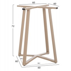 ΒΑΣΗ ΤΡΑΠΕΖΙΟΥ ΧΙΑΣΤΙ HM470.25 ΜΕΤΑΛΛΙΚΗ ΣΕ ΚΑΠΟΥΤΣΙΝΟ 60x60x72Yεκ.