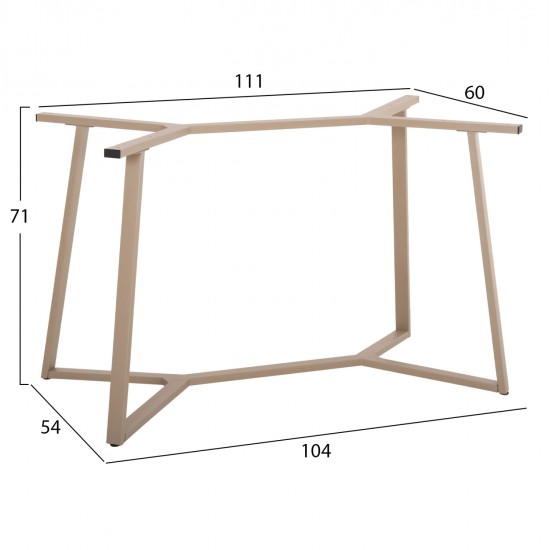 ΒΑΣΗ ΤΡΑΠΕΖΙΟΥ HM471.25 ΜΕΤΑΛΛΙΚΗ ΣΕ ΚΑΠΟΥΤΣΙΝΟ 111x60x71Υεκ.