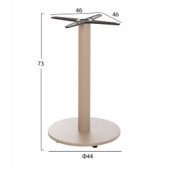 ΒΑΣΗ ΤΡΑΠΕΖΙΟΥ ΑΛΟΥΜΙΝΙΟΥ ΣΤΡΟΓΓΥΛΗ ΚΑΠΟΥΤΣΙΝΟ HM476.25 ΣΤΑΥΡΟΣ 48Χ48εκ Φ45Χ72Υεκ.