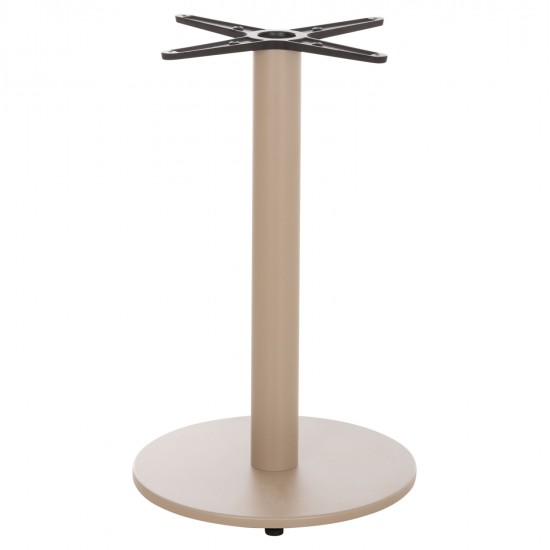 ΒΑΣΗ ΤΡΑΠΕΖΙΟΥ ΑΛΟΥΜΙΝΙΟΥ ΣΤΡΟΓΓΥΛΗ ΚΑΠΟΥΤΣΙΝΟ HM476.25 ΣΤΑΥΡΟΣ 48Χ48εκ Φ45Χ72Υεκ.