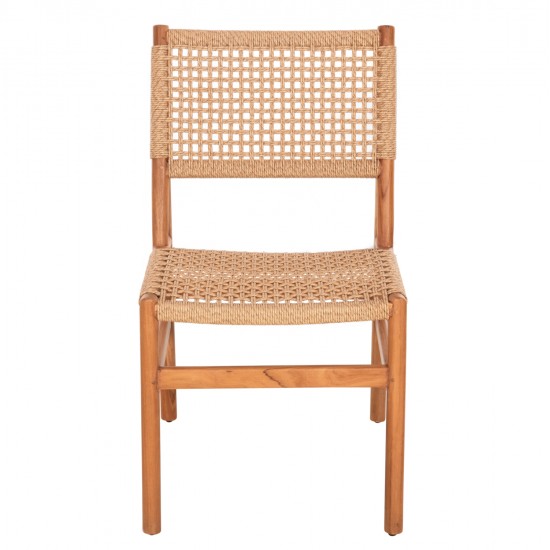 ΚΑΡΕΚΛΑ ΤΡΑΠΕΖΑΡΙΑΣ DINIZ HM6554 ΞΥΛΟ TEAK ΦΥΣΙΚΟ--ΣΥΝΘ.ΣΧΟΙΝΙ 48x60x84Υεκ.